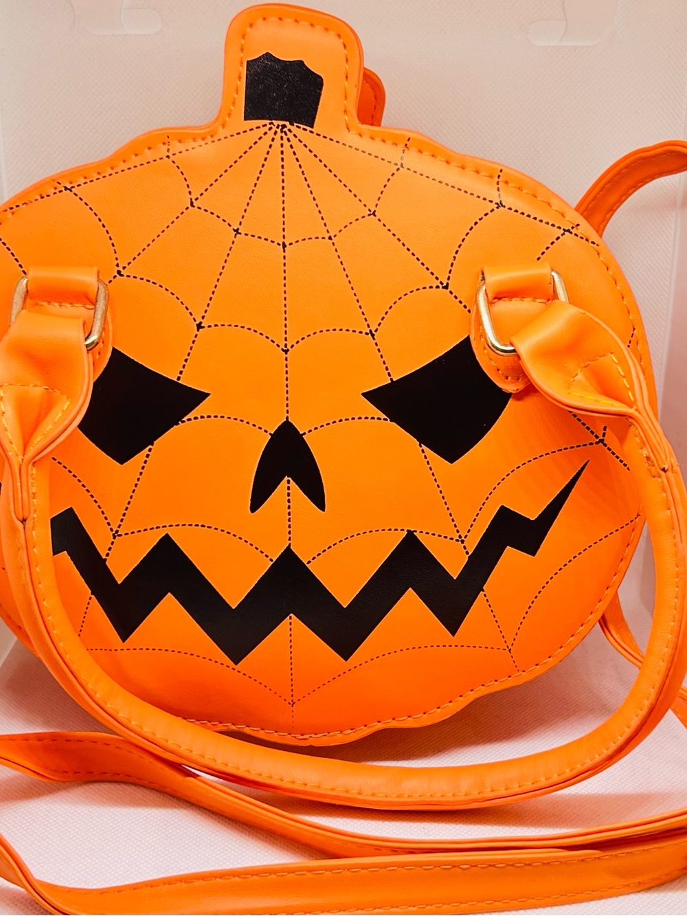 Pumpkin Purse Bag 7.87”x7.09” Halloween Zip Closure NEW Horror Handbag